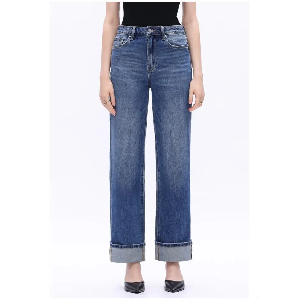 Bayea High Rise Straight Leg Jeans sz 31 NWOT